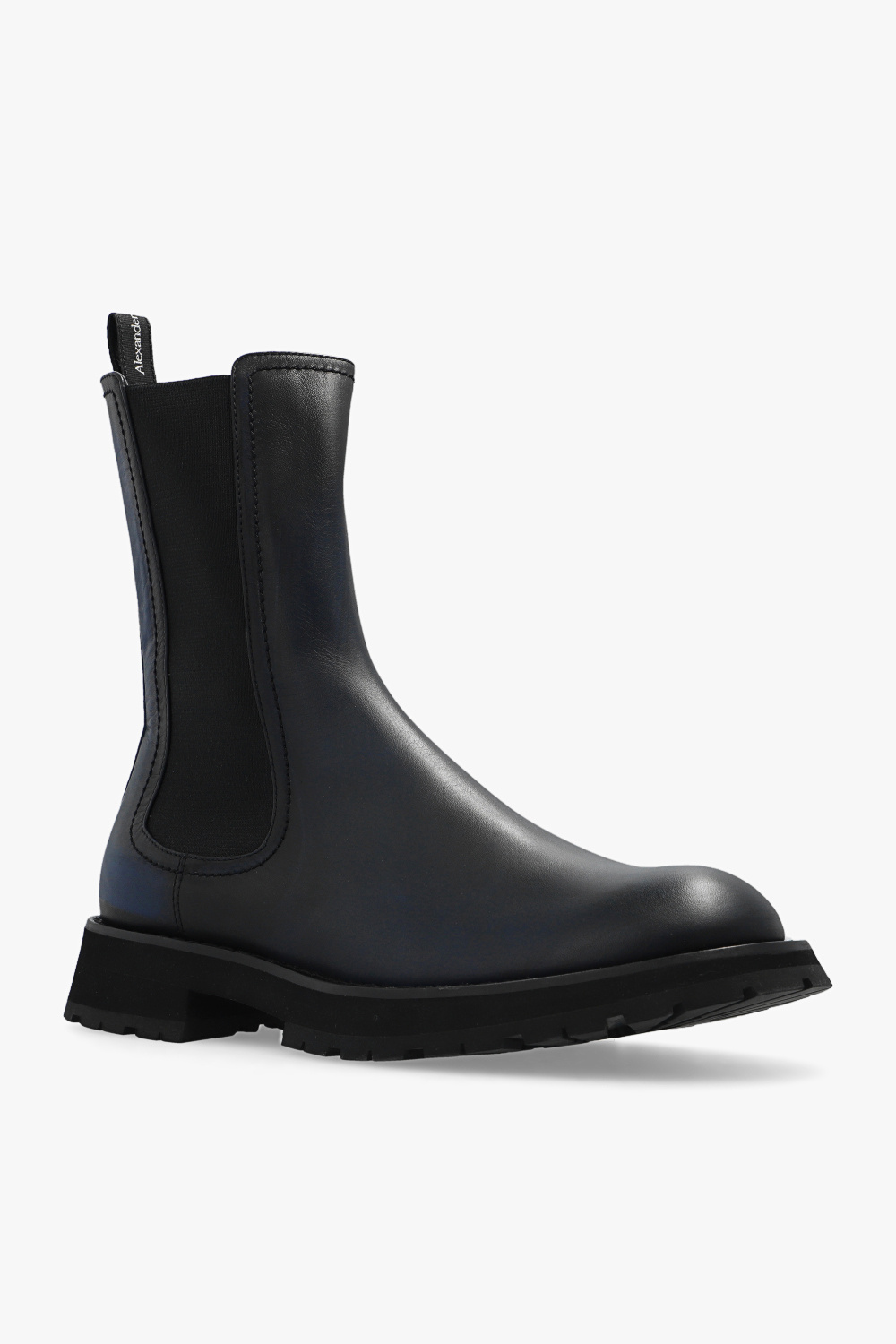 Black Leather Chelsea boots Alexander McQueen - men